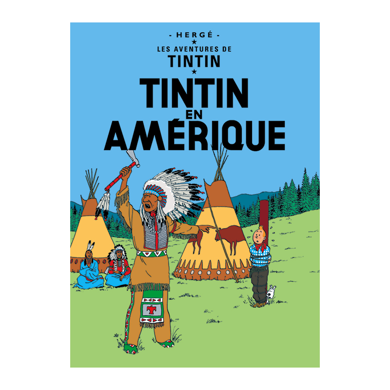 Vintage Tintin Tintin In The Congo Poster A4/A3/A2/A1 Print 
