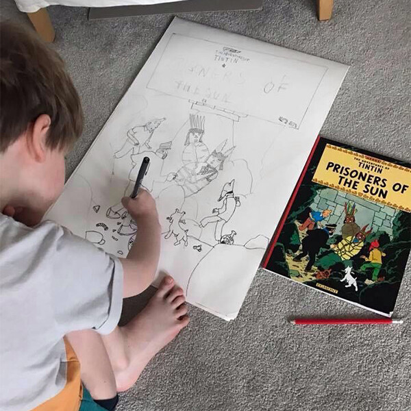 Young Artist's Tintin Mastery
